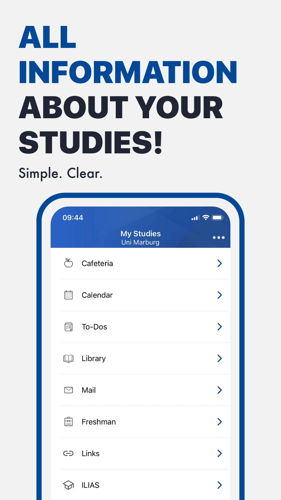 Uni Marburg screenshot